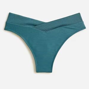 J.Crew Ribbed Cross Front Cheeky Bikini Swim Bottom Women's 3X Green BE812 New